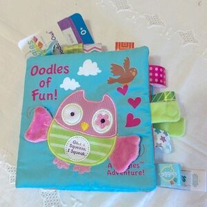 New! Taggies Oodles of Fun Owl Toy Book - Pink and Blue